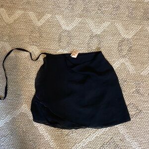 Mirella Black Wrap Mini Skirt Ballet